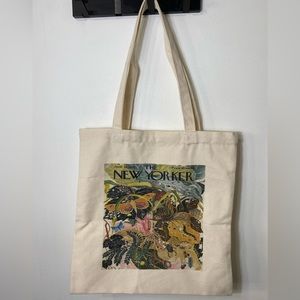 NWOT The New Yorker Canvas everyday Tote Bag Rare Tropical Nature June 23 1945.